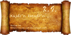 Kaján István névjegykártya