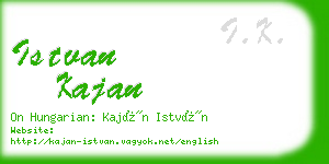 istvan kajan business card